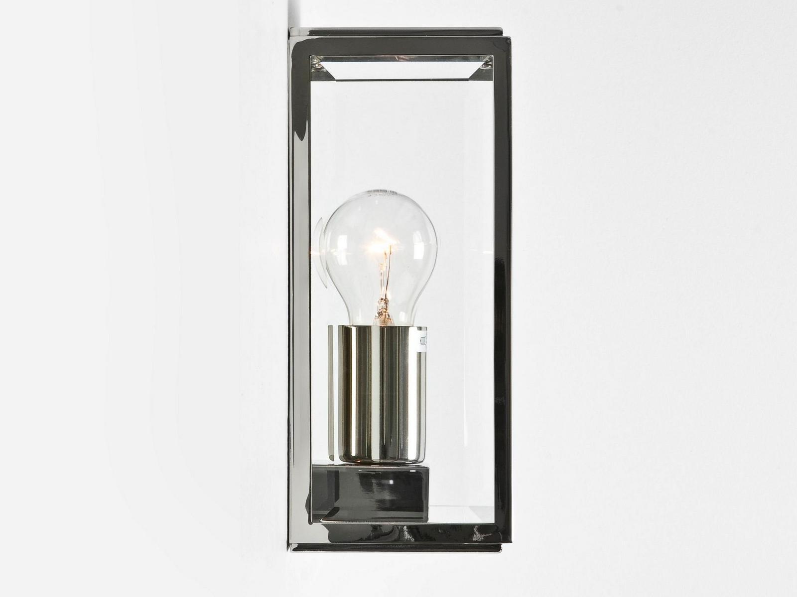 HOMEFIELD 160 Glass and steel outdoor wall lamp