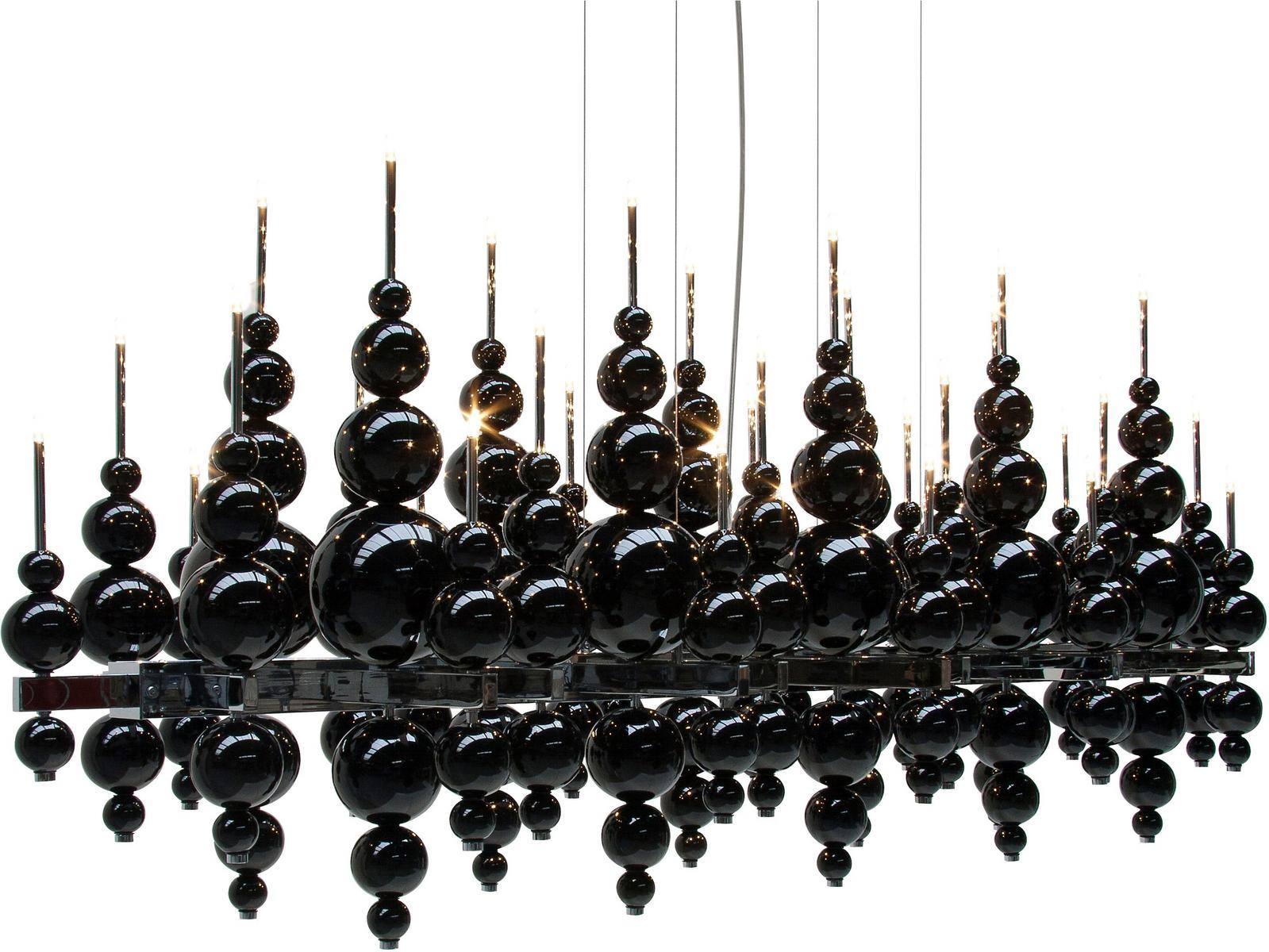 TEARS FROM MOON H34+4 Direct-indirect light glass pendant lamp