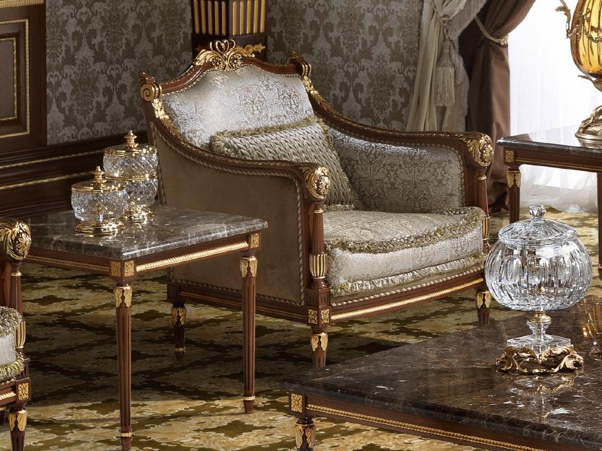 14422 Fabric armchair with armrests