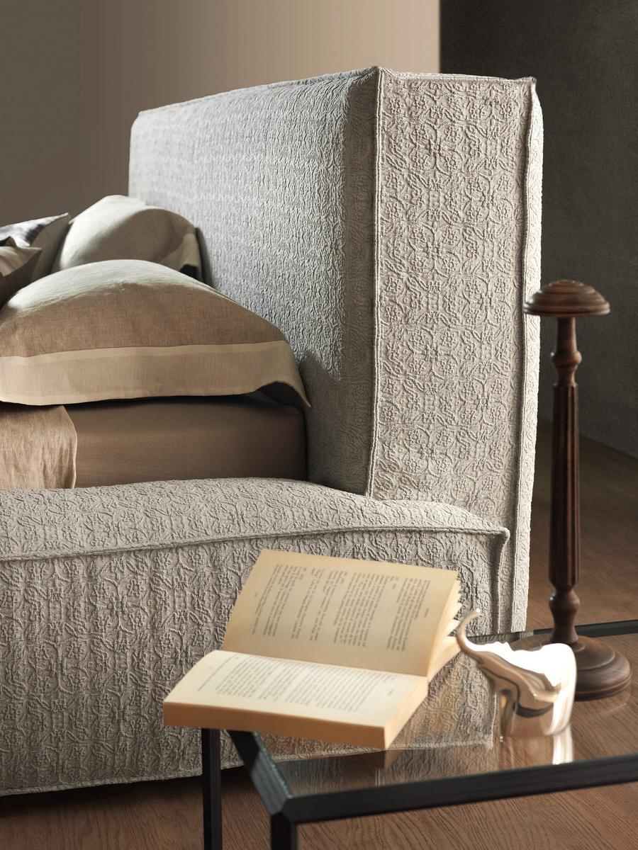 ELITE Upholstered fabric bed with removable cover