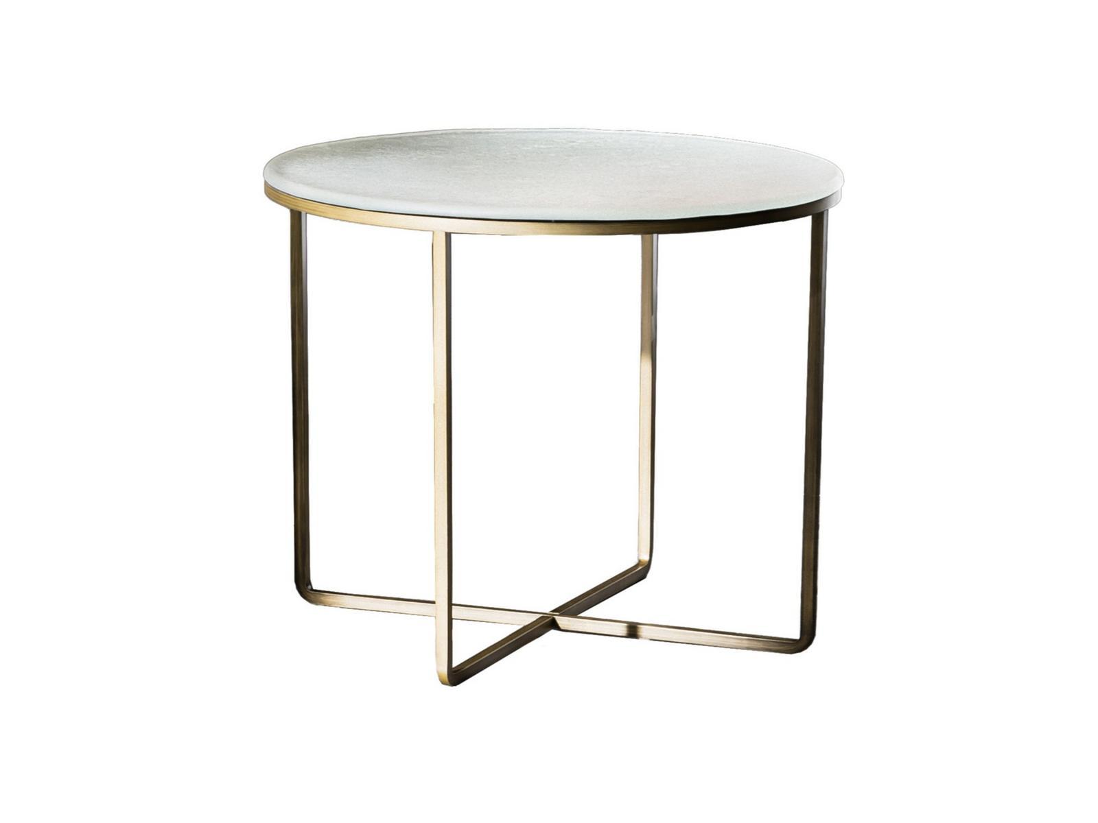 PIKTOR Round glass coffee table