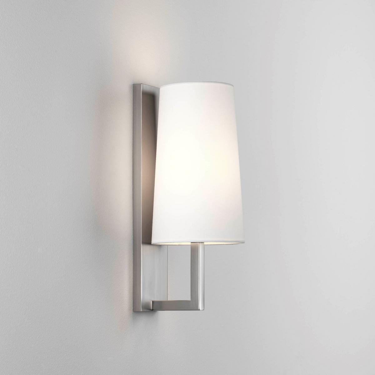 RIVA Aluminum wall lamp and fabric lampshade