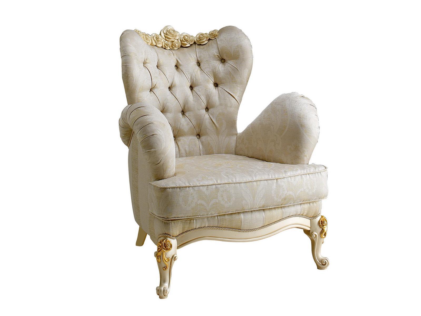 CAPRI Tufted armchair with armrests