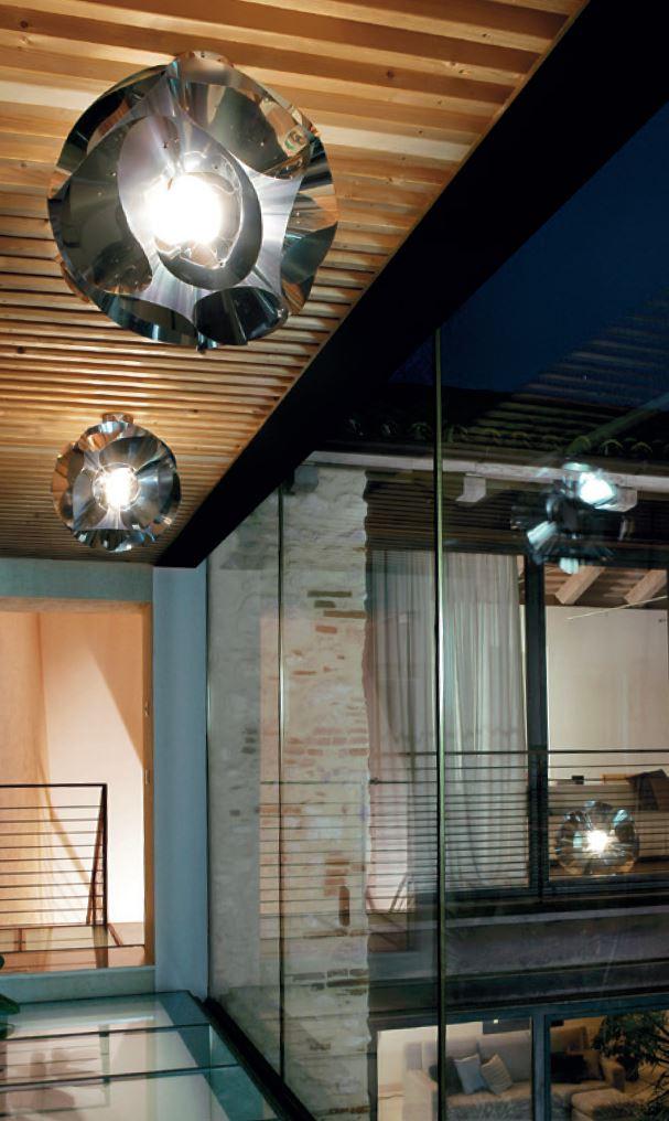 FLORAL Aluminium pendant lamp