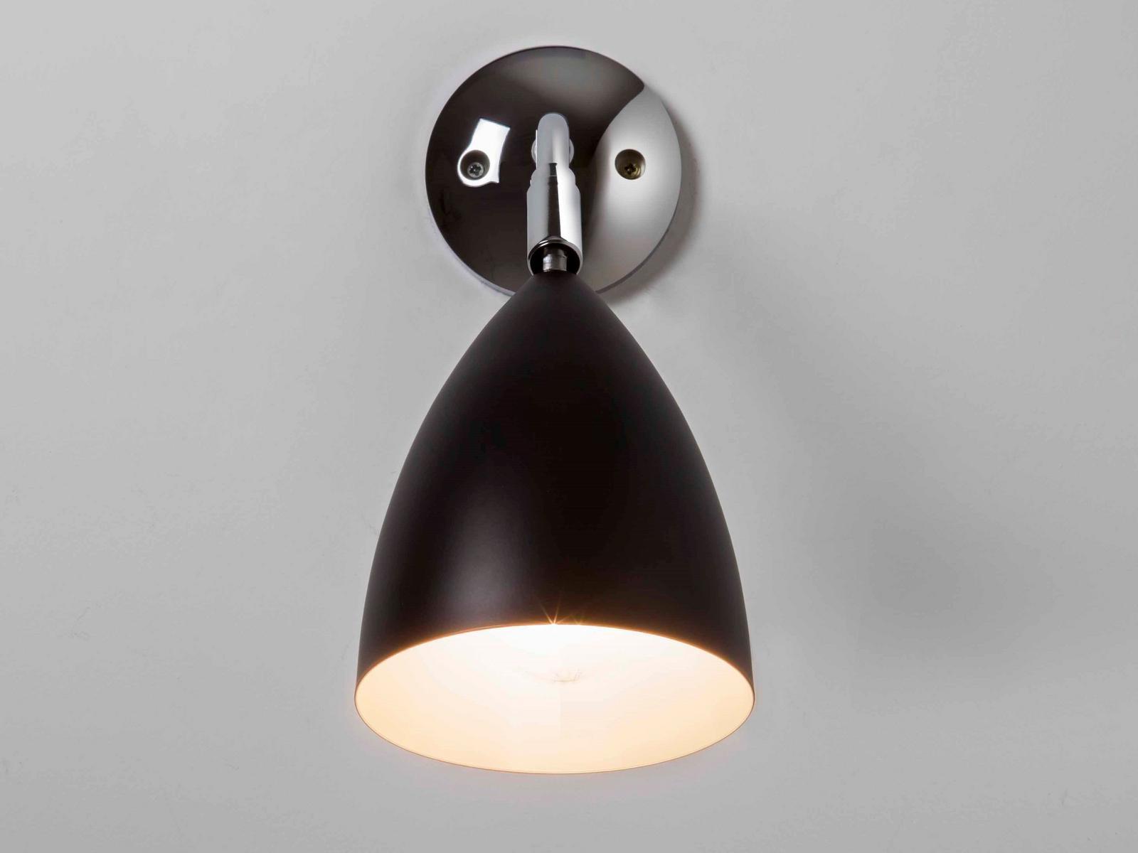 JOEL Steel wall light with dimmer