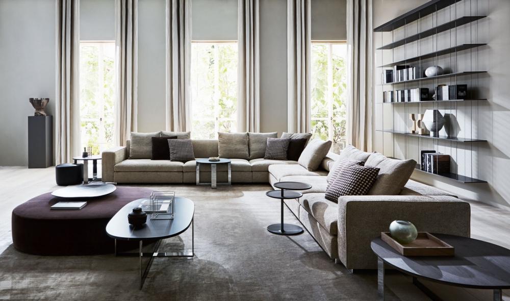 TURNER Sectional recliner fabric sofa