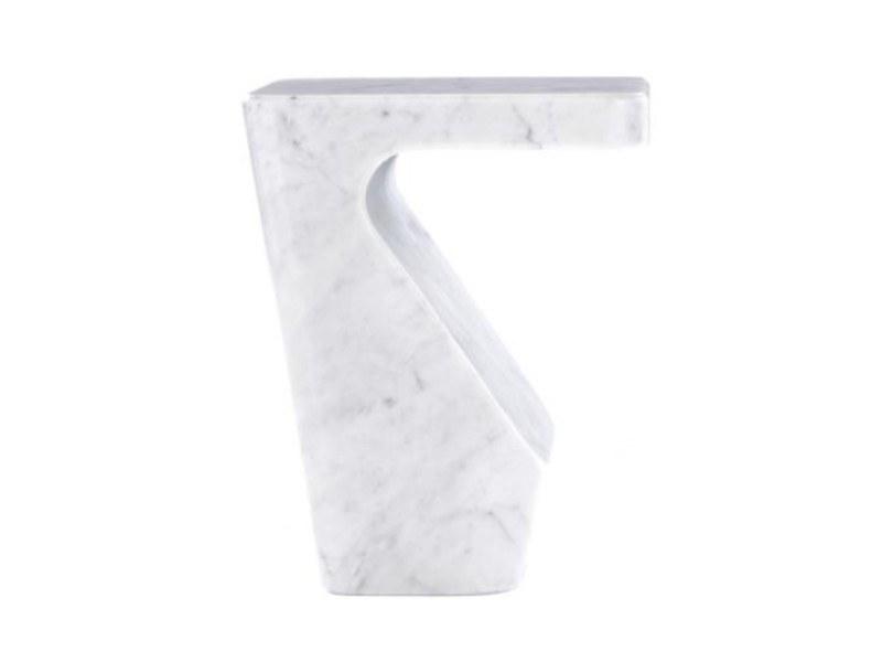 STUMP Low rectangular Carrara marble coffee table STUMP Low rectangular Carrara marble coffee table