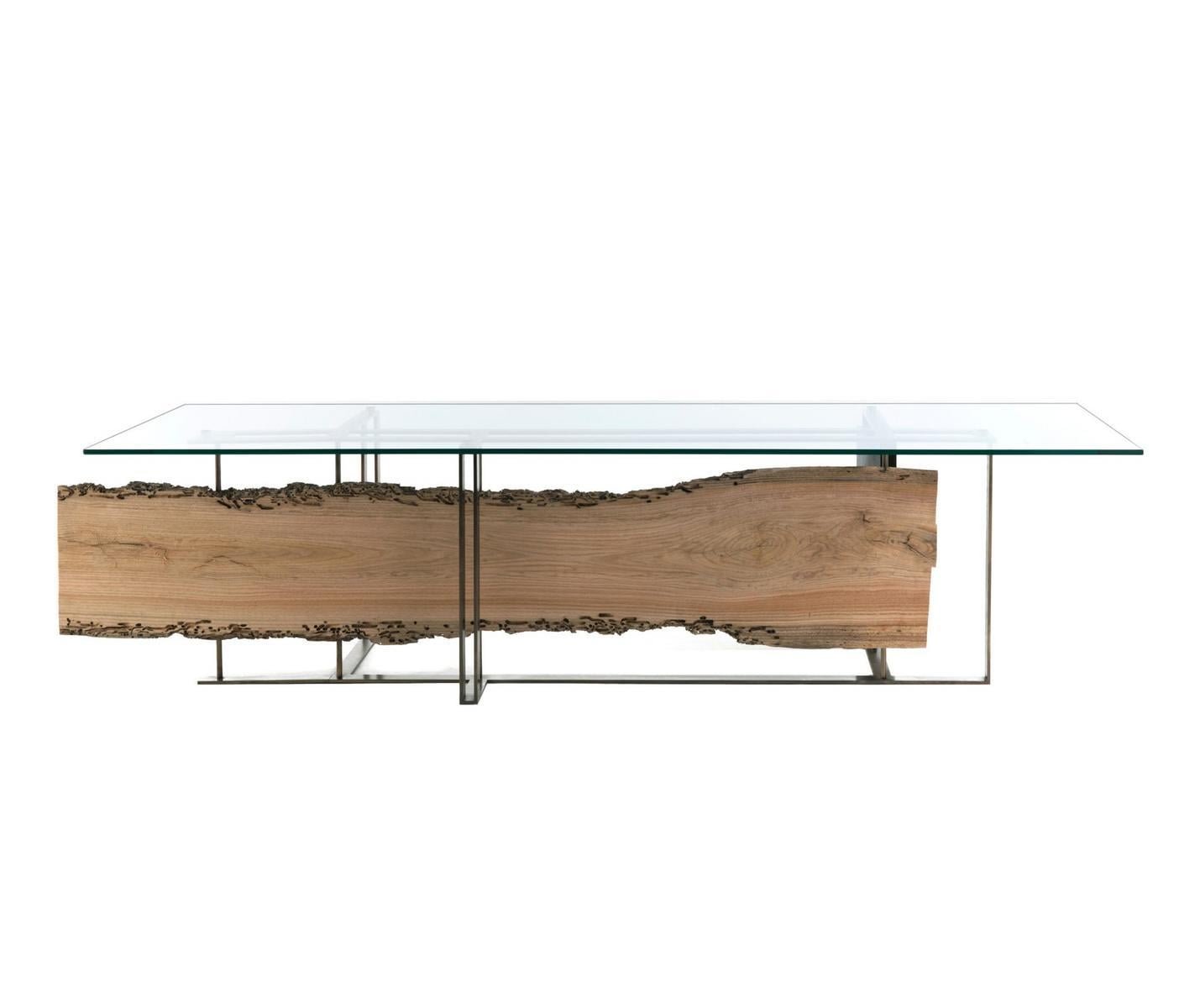 CORNICE Rectangular glass table