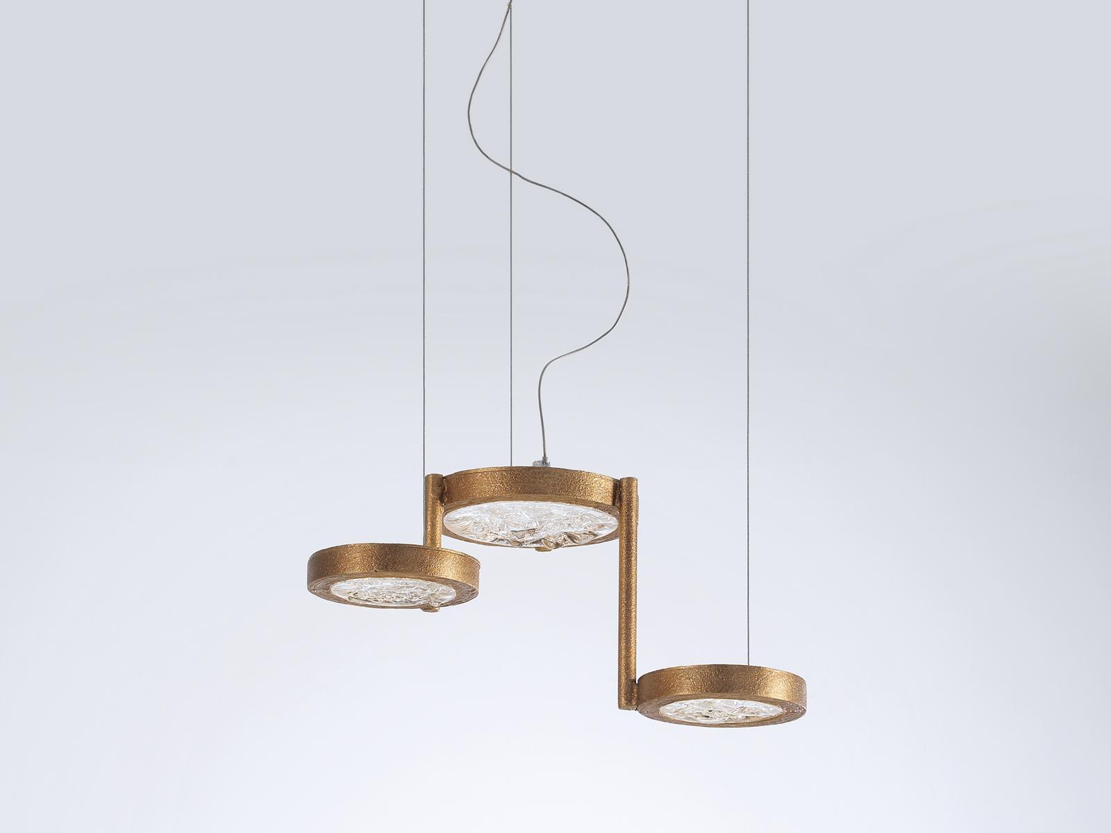 LUNA CT3406 LED handmade bronze pendant lamp