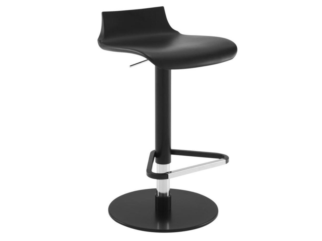 PETRUS High height-adjustable polyurethane stool with footrest