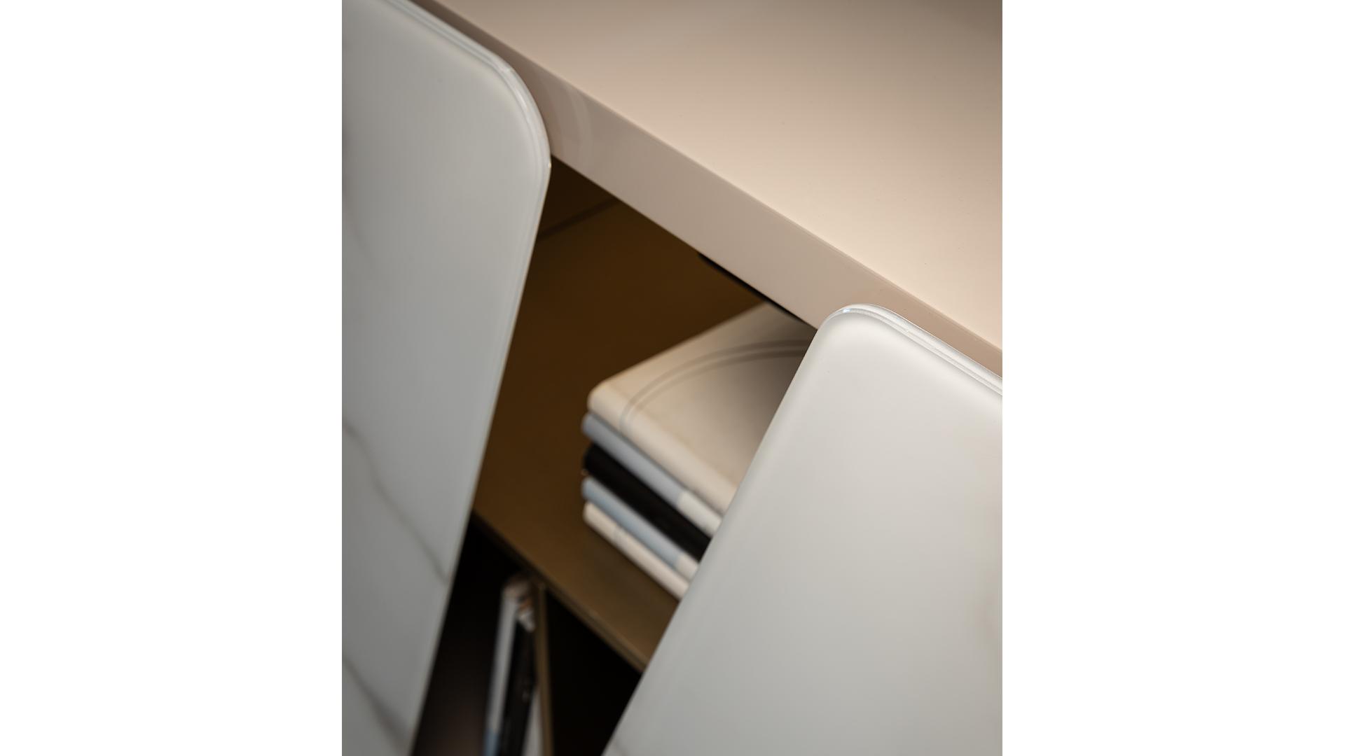 VERTIGO Glass sideboard with sliding doors