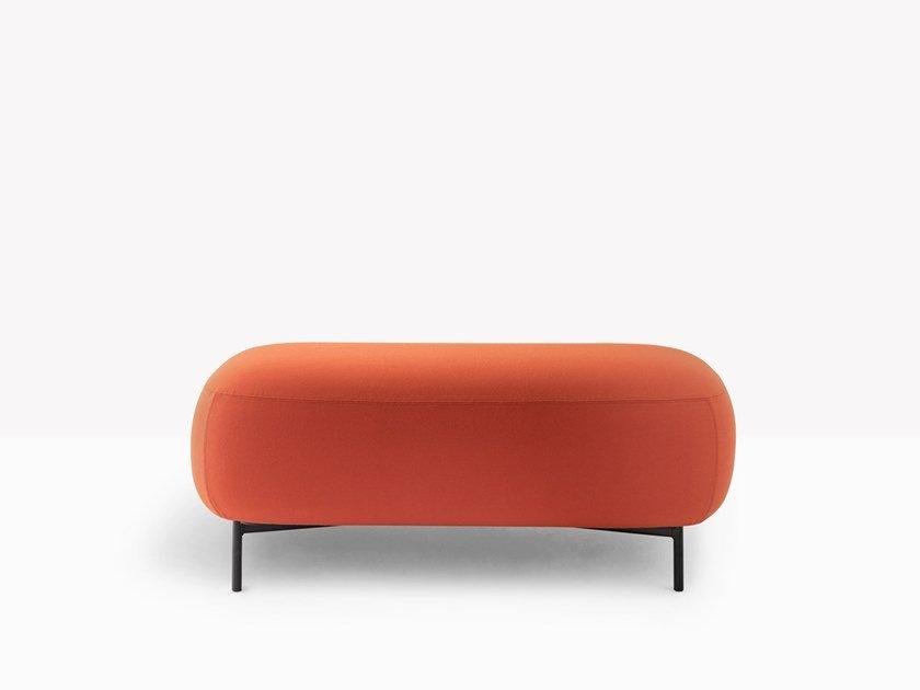 BUDDY 215 Upholstered rectangular fabric pouf