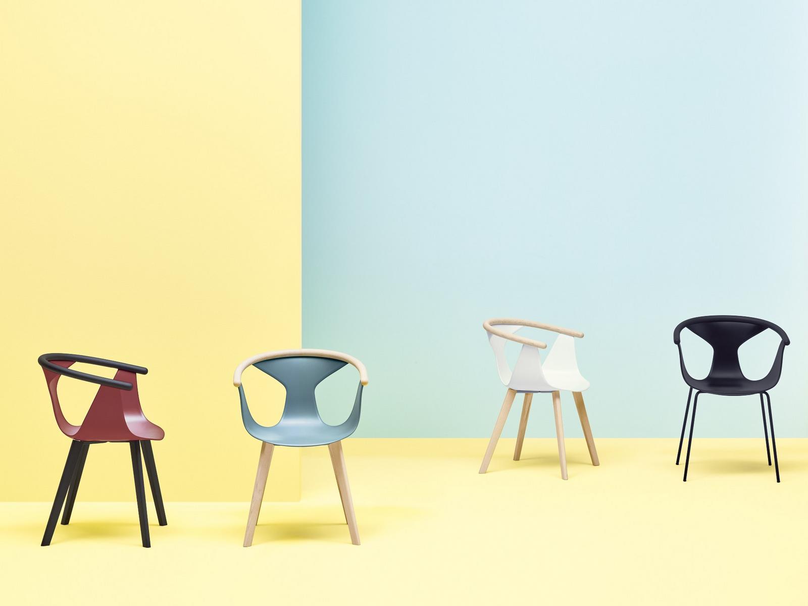 FOX 3725 Stackable polypropylene chair with armrests
