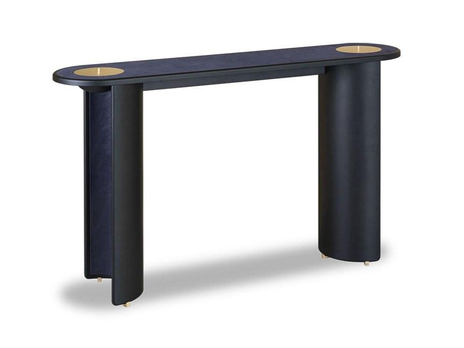 PARSEC Oval wooden console table