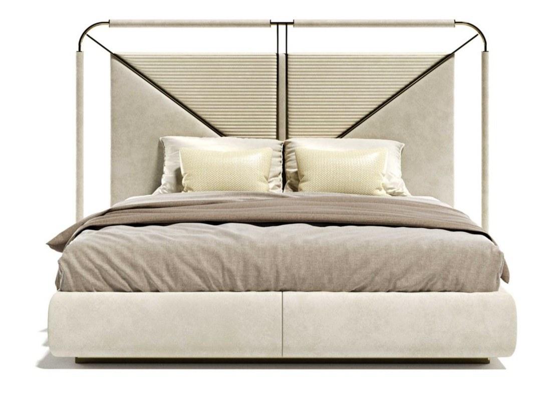 MORFEO Fabric bed with high headboard