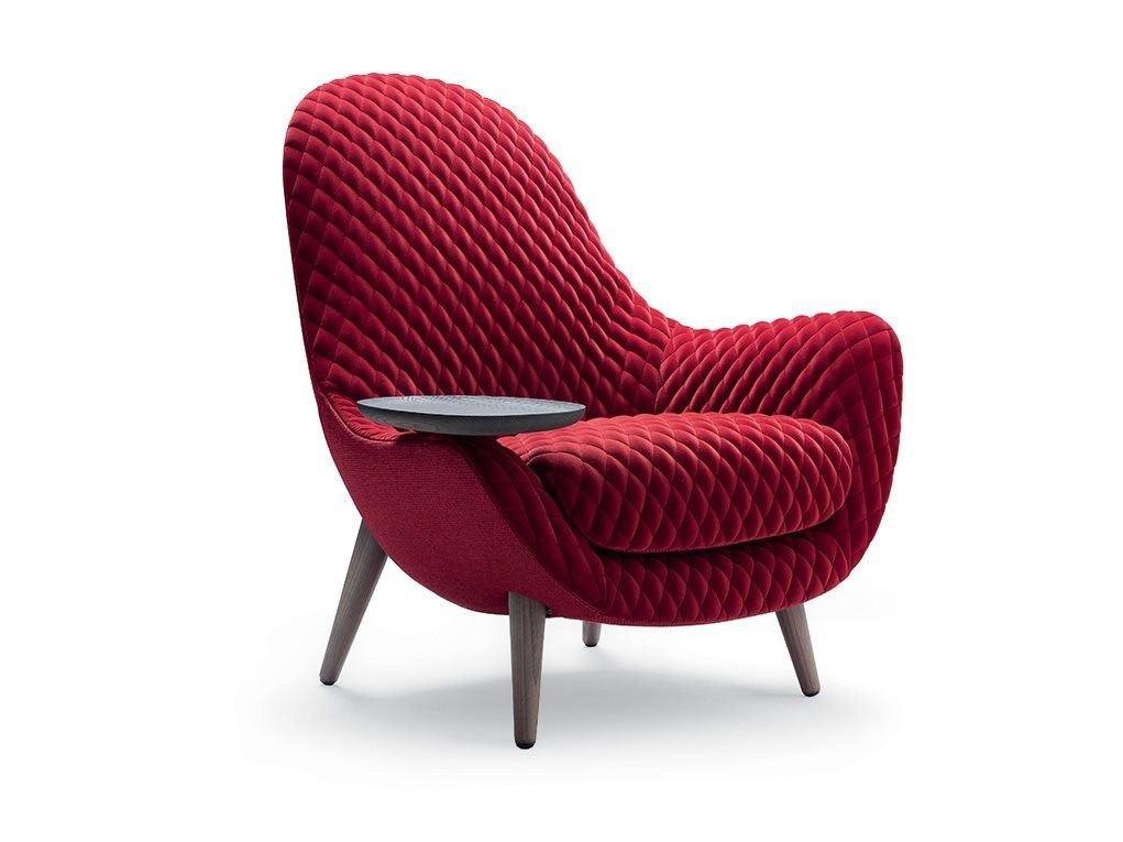 MAD KING Upholstered fabric armchair with armrests