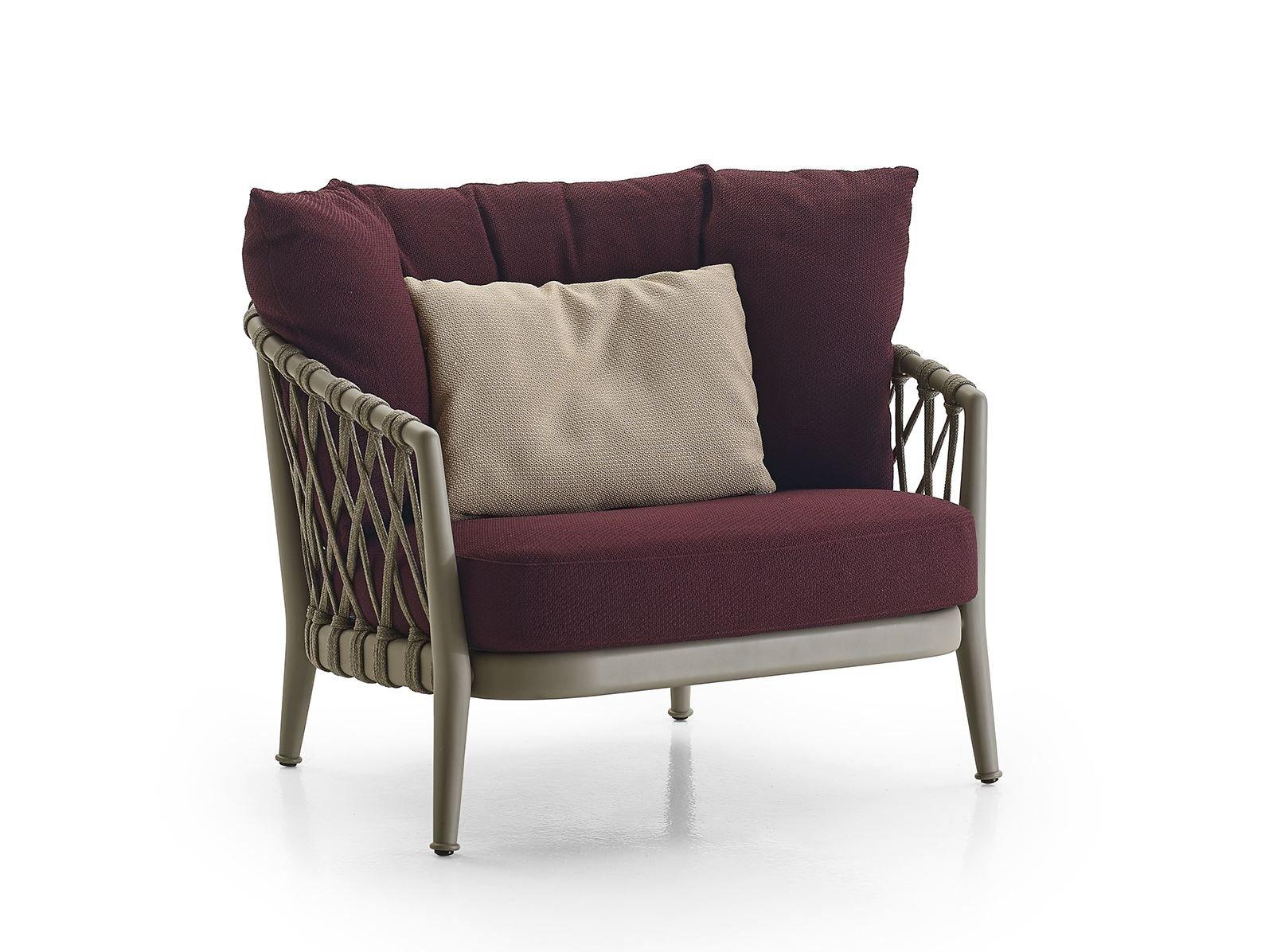 ERICA Fabric armchair with armrests