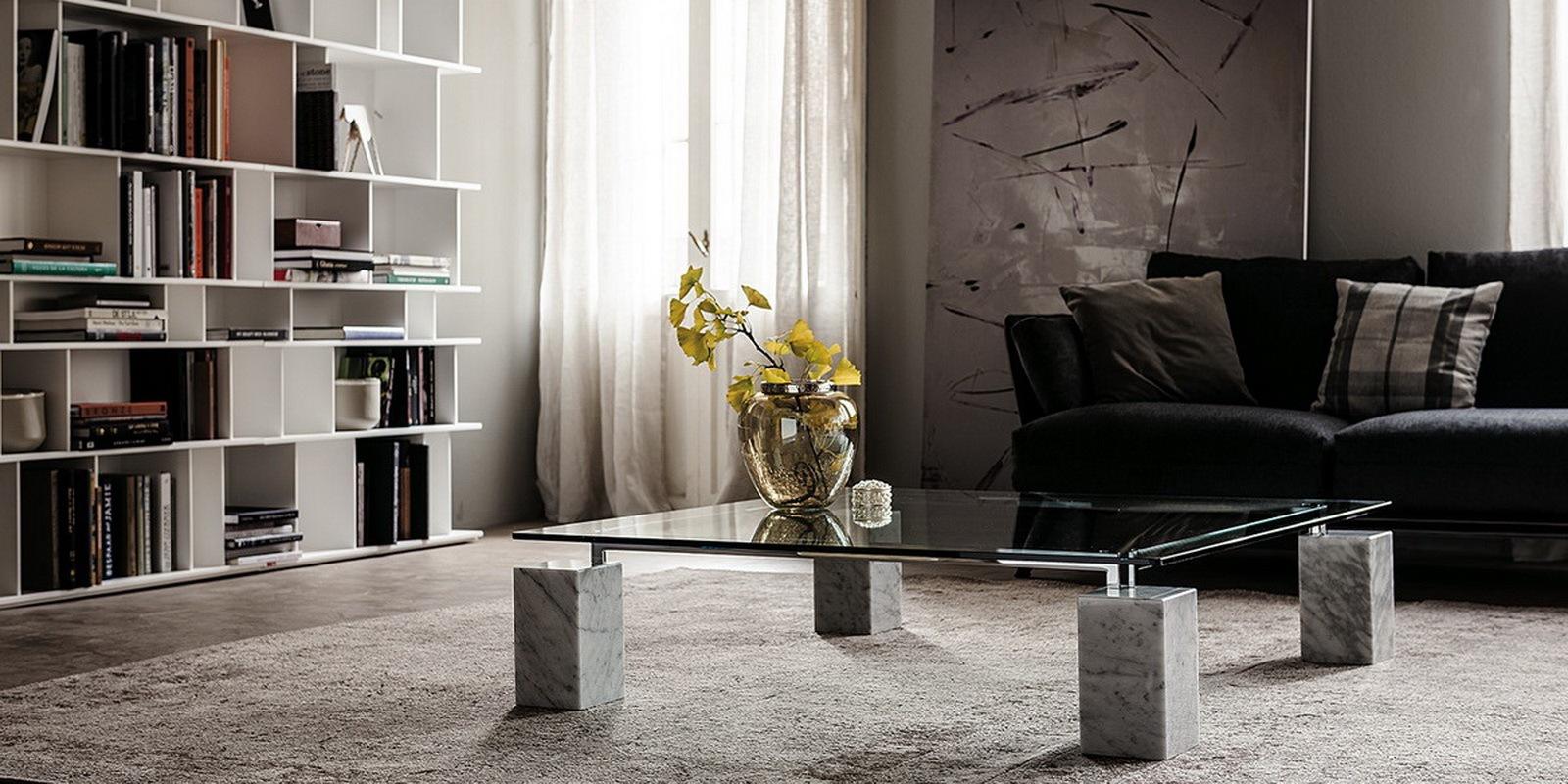 DIELLE Square glass coffee table DIELLE Square glass coffee table