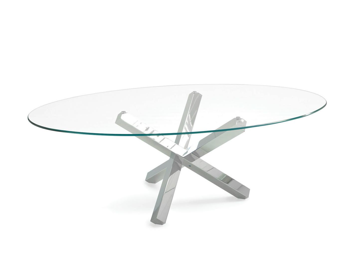 AIKIDO ELLIPTICAL Oval glass table