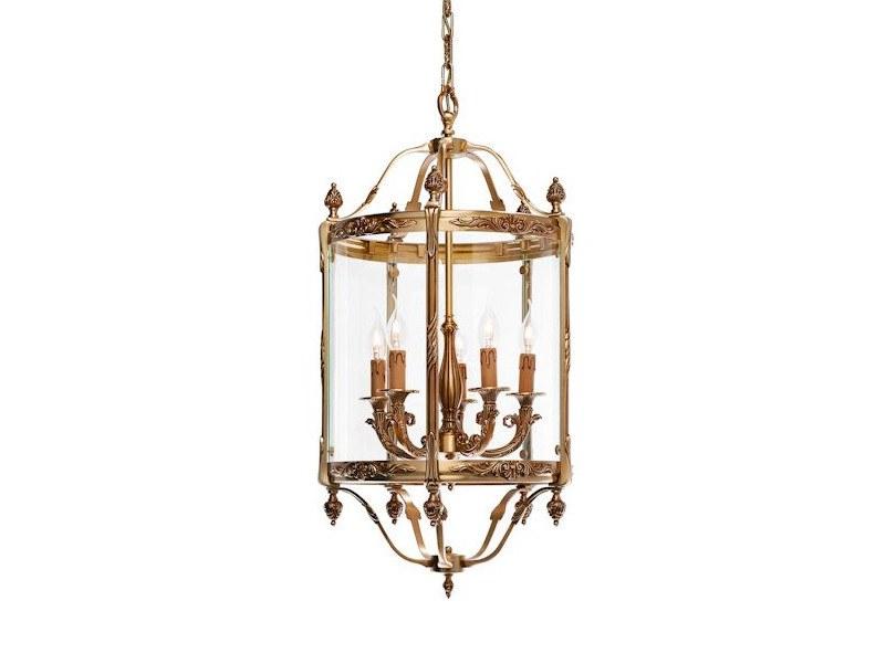 EMILY 4505T French Gold lantern with glass