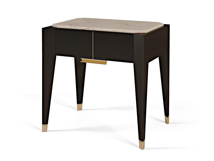 PARK AVENUE Lacquered rectangular bedside table