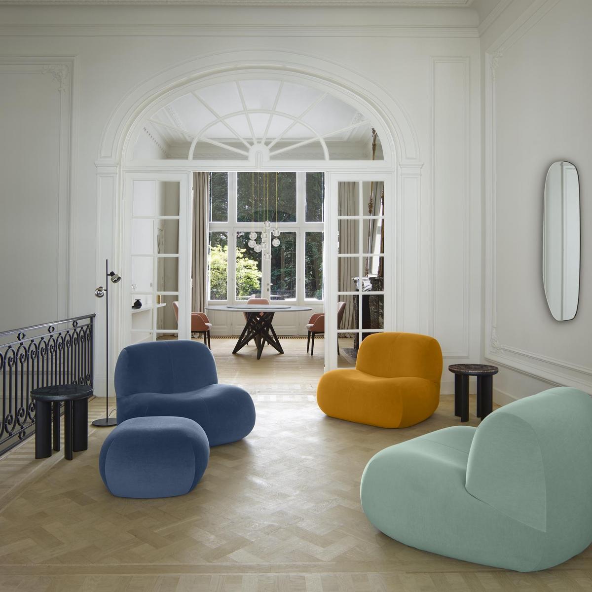 PUKKA Square fabric pouf
