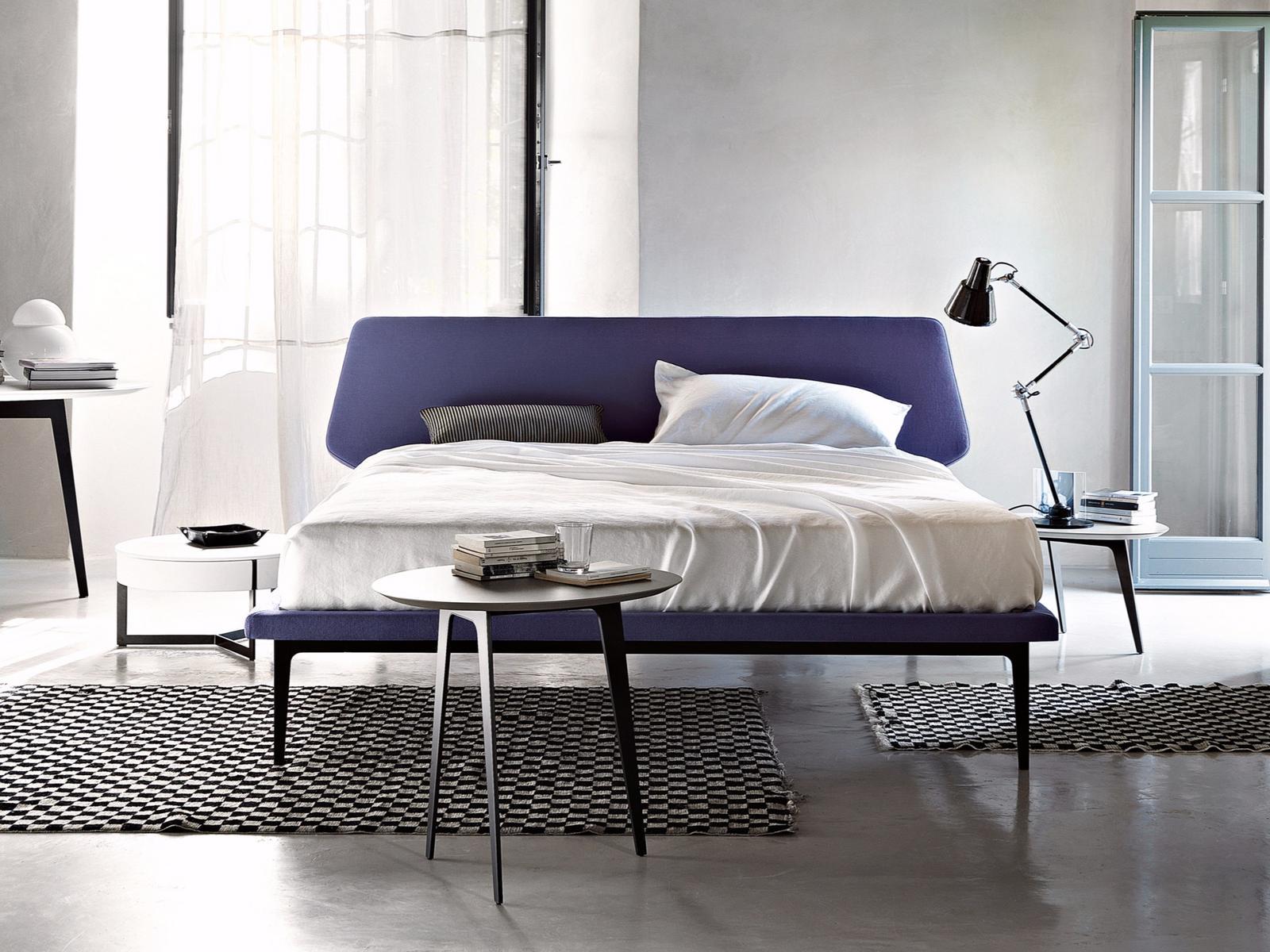 DREAM VIEW Fabric double bed with upholstered headboard
