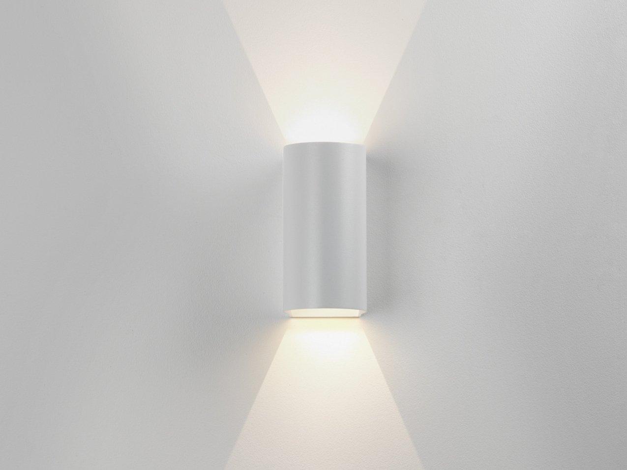 DUNBAR 160 LED direct-indirect light aluminium outdoor wall lamp
