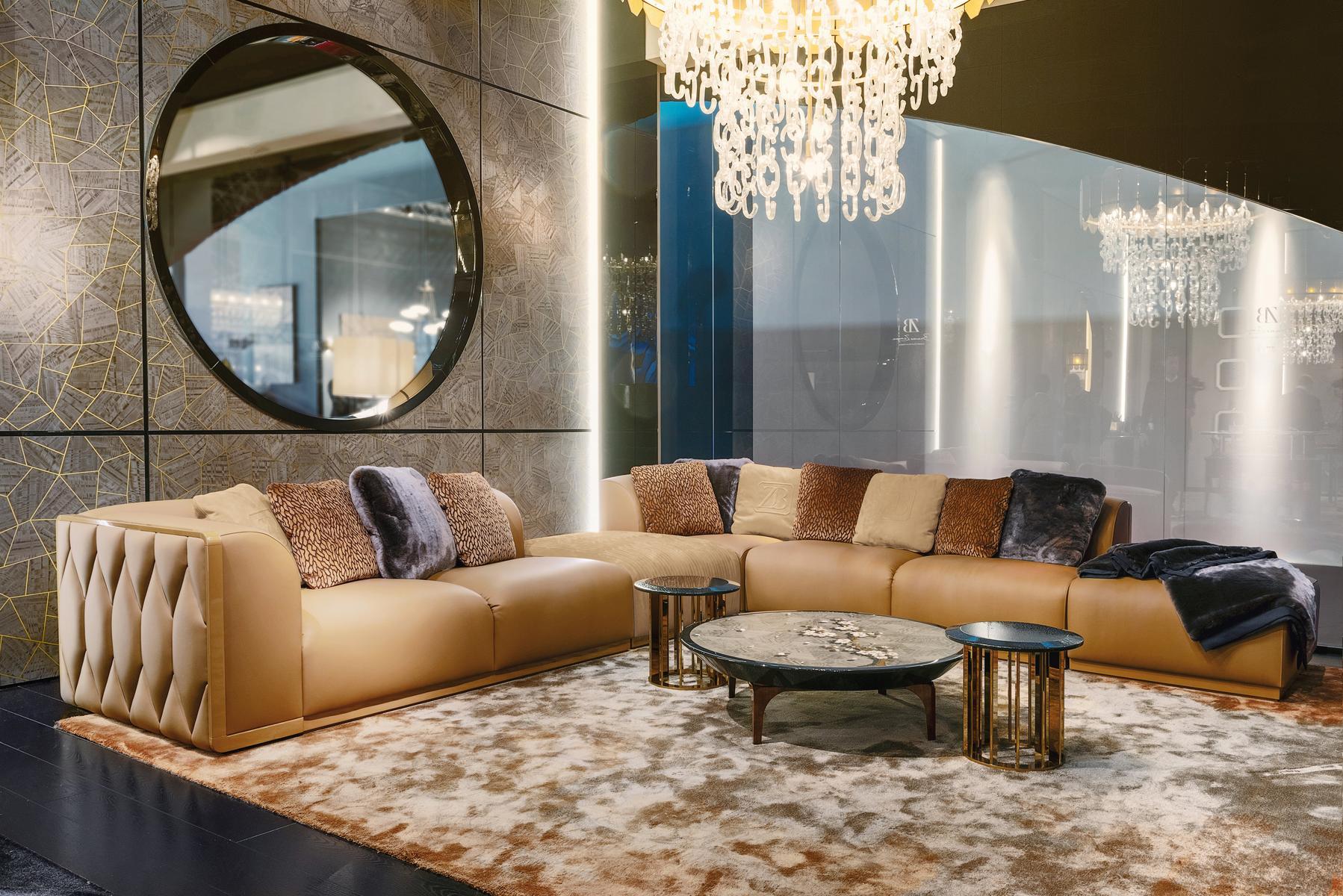 GIASONE Sectional velvet sofa