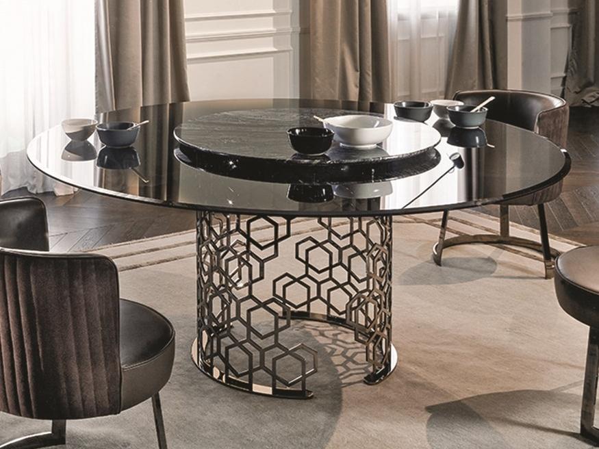 MANFRED Oval glass table
