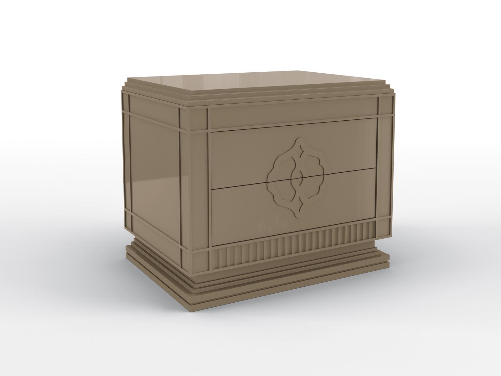CLARK Rectangular bedside table with drawers