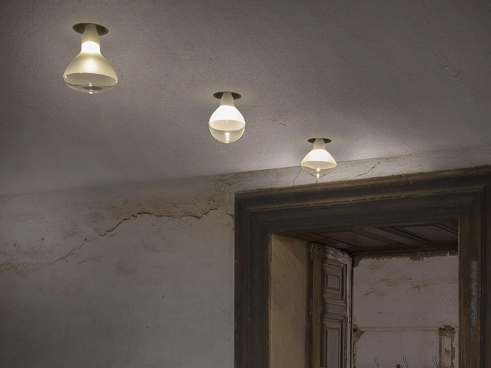 MAKEUP LED satin glass ceiling lamp MAKEUP LED satin glass ceiling lamp