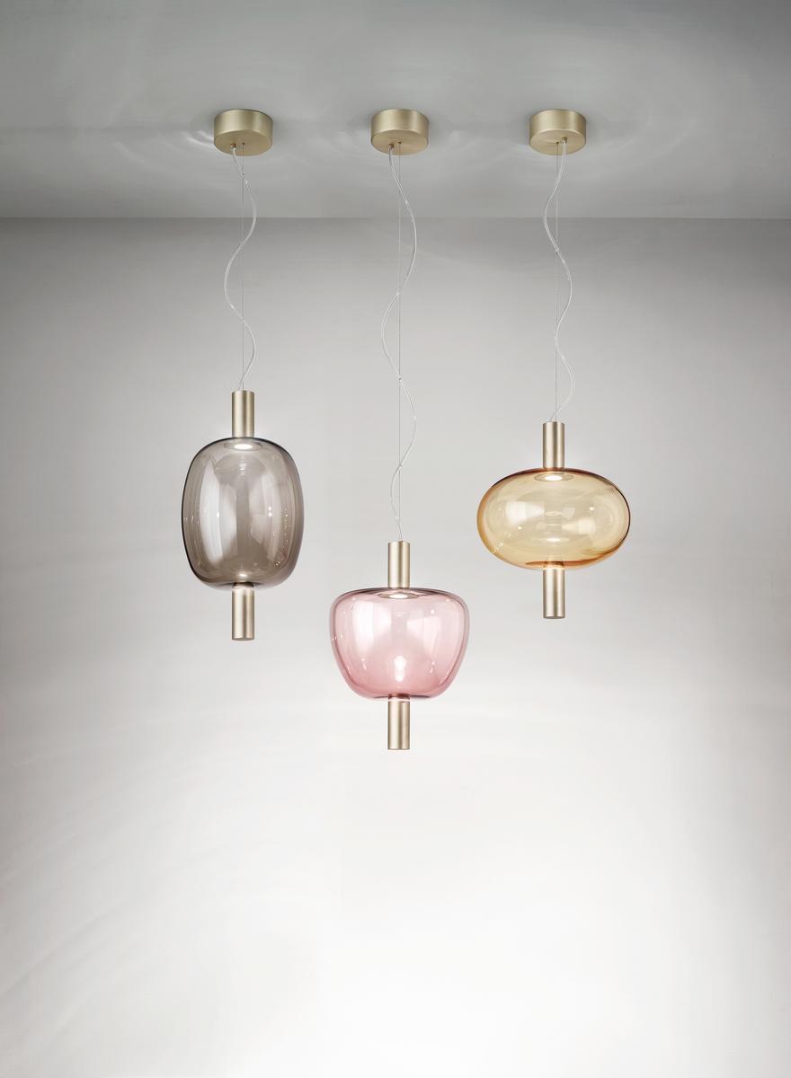RIFLESSO SP 1 LED direct light glass pendant lamp