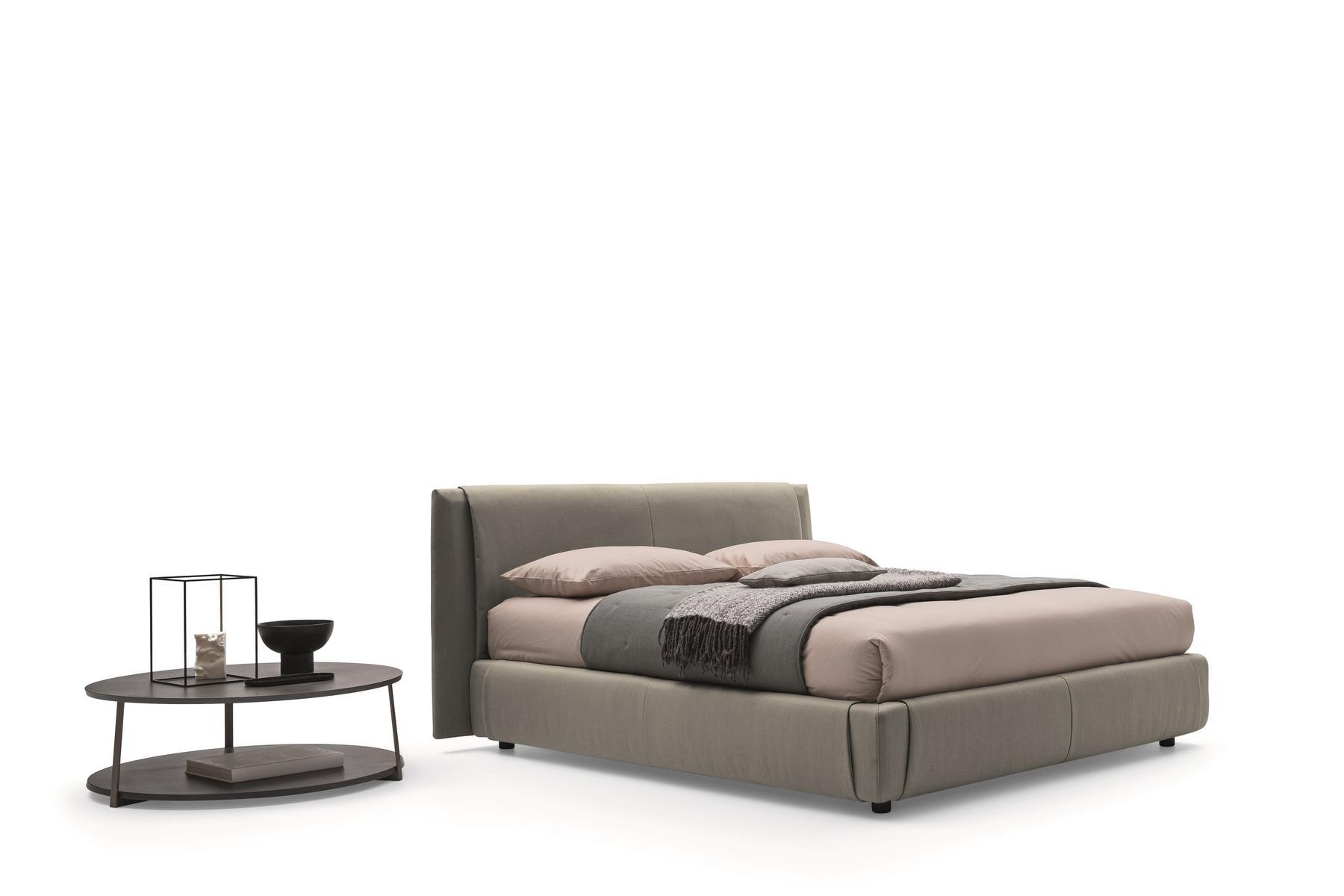 KAILUA Fabric bed with upholstered headboard