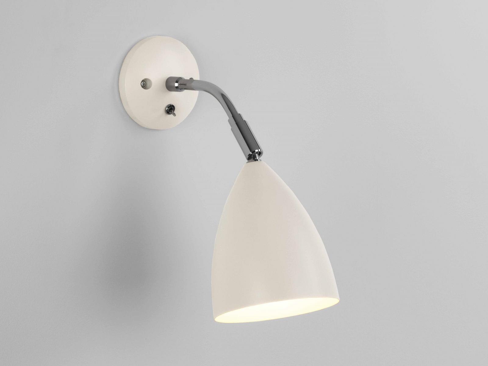 JOEL Steel wall light with dimmer