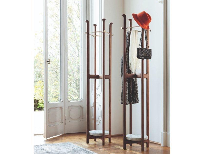 IGOR Walnut coat rack with umbrella stand