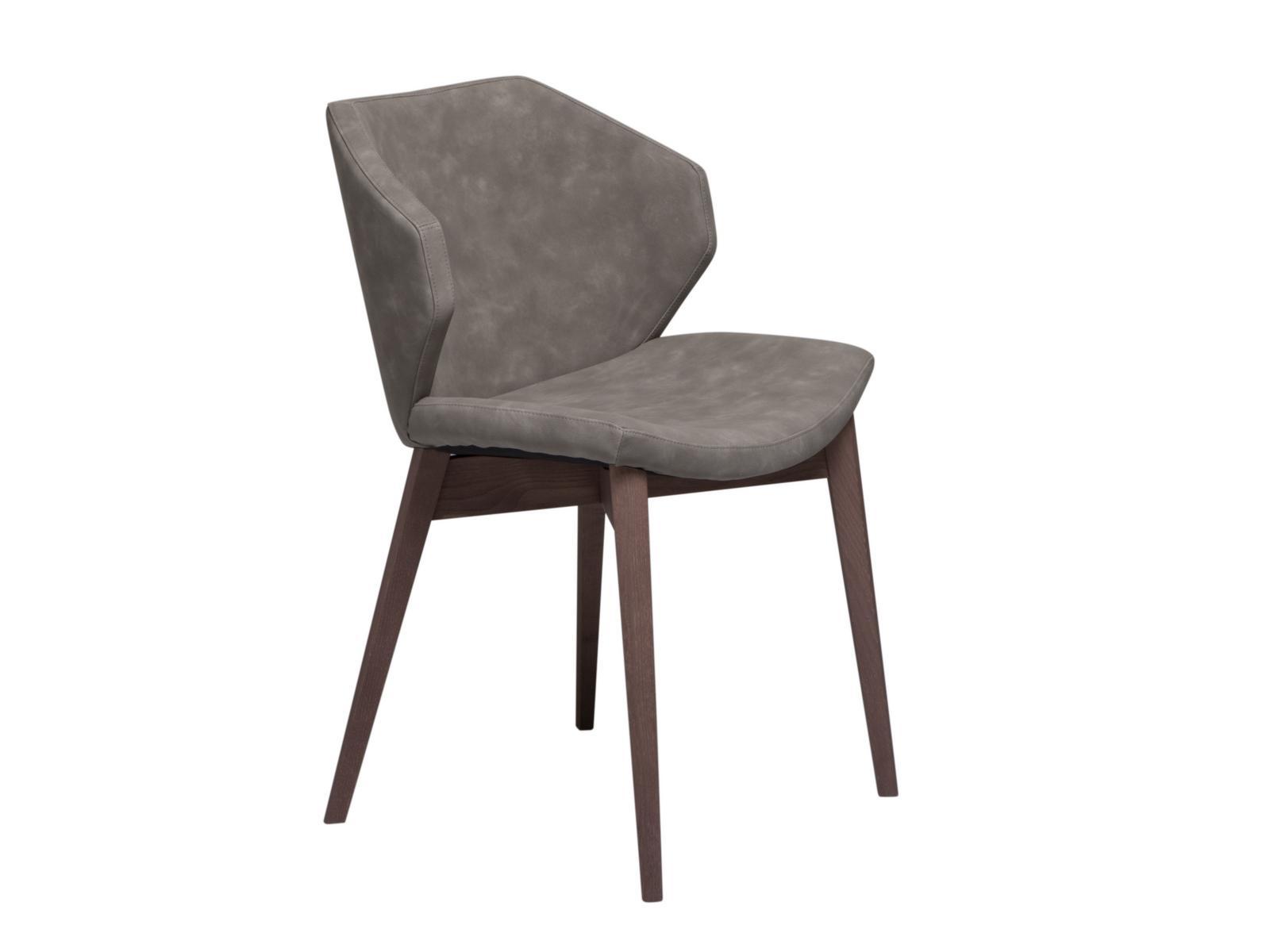 GLAM Upholstered chair with wooden base