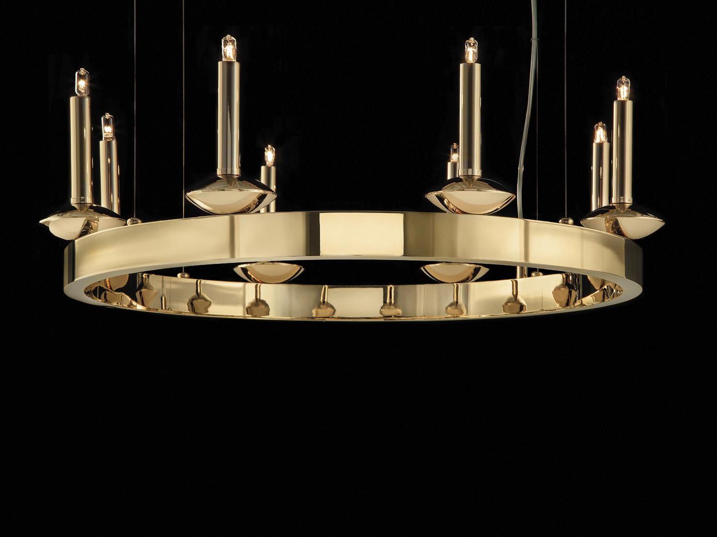 SHARON Indirect light brass chandelier