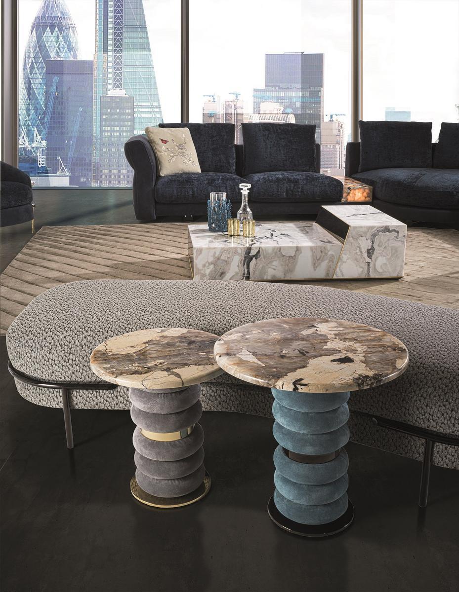 KAREN Round metal coffee table