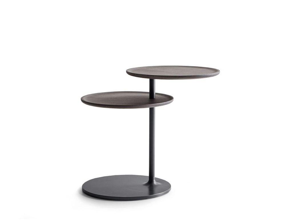 VICINO Swivel round wooden side table VICINO Swivel round wooden side table