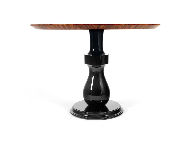 COLOMBOS Round wood veneer living room table
