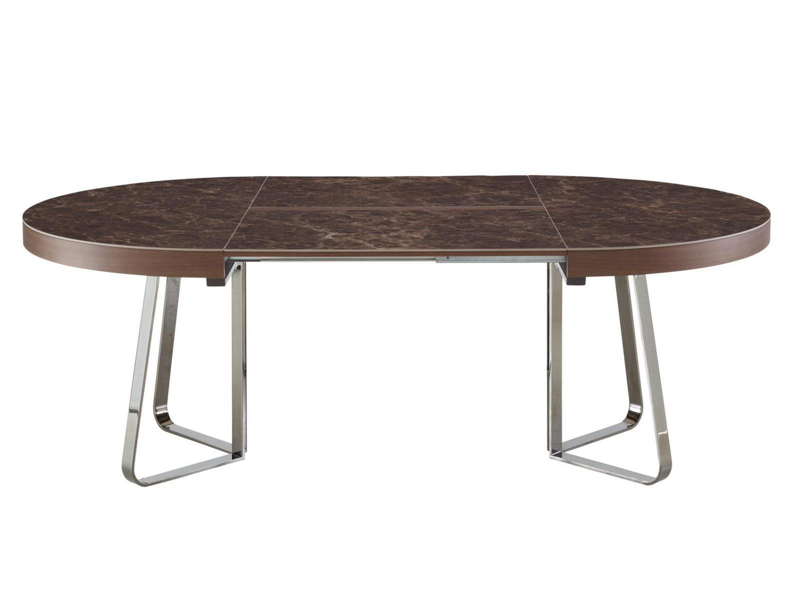 AVA Extending round porcelain stoneware dining table