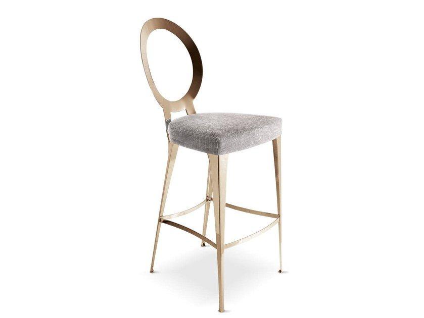 MISS High iron stool with back