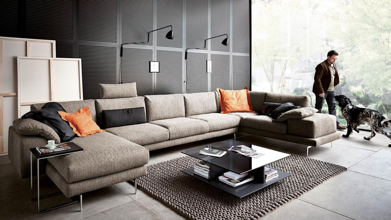 OMEGA Corner nabuk sofa