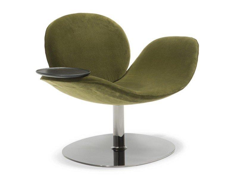 DOVE Leather or fabric armchair