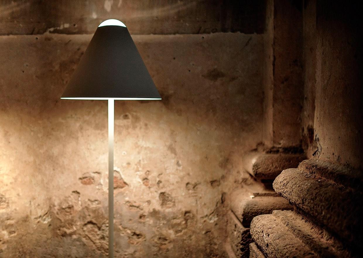 ABA 120 Methacrylate and metal floor lamp with dimmer