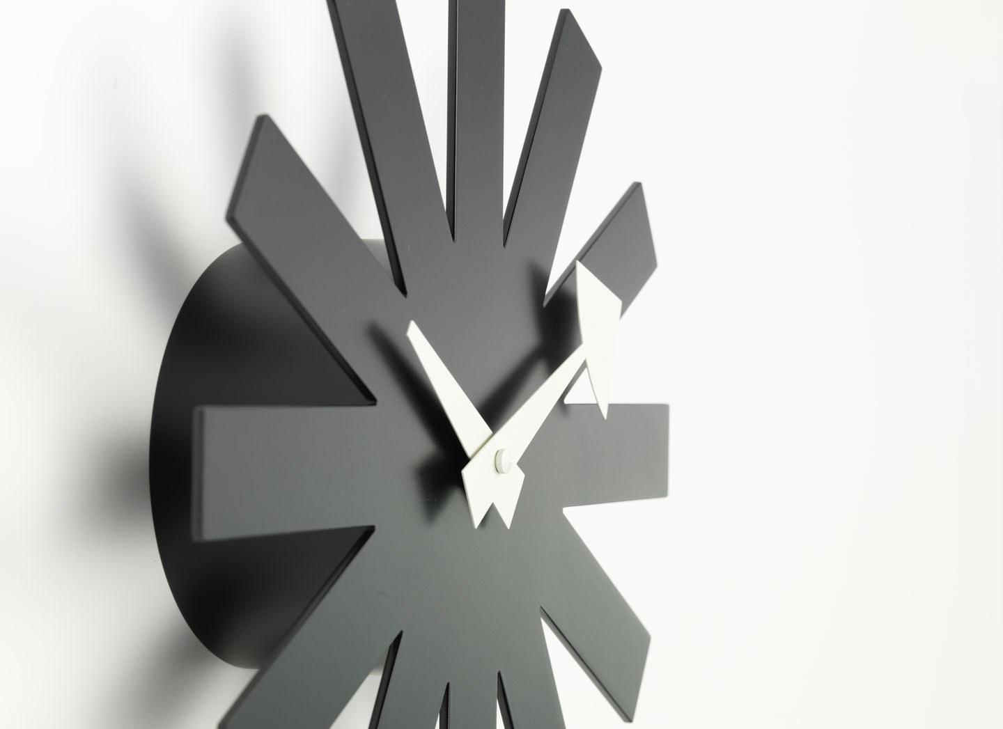 ASTERISK Wall-mounted wooden clock