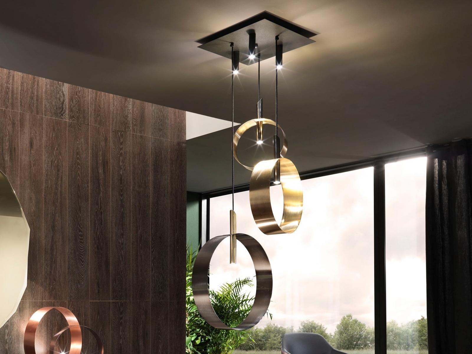 LED LOOP S LED direct-indirect light metal pendant lamp