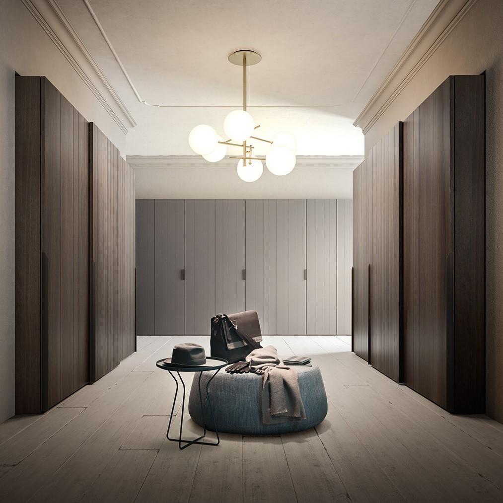 RAIN Modular lacquered wardrobe with coplanar doors