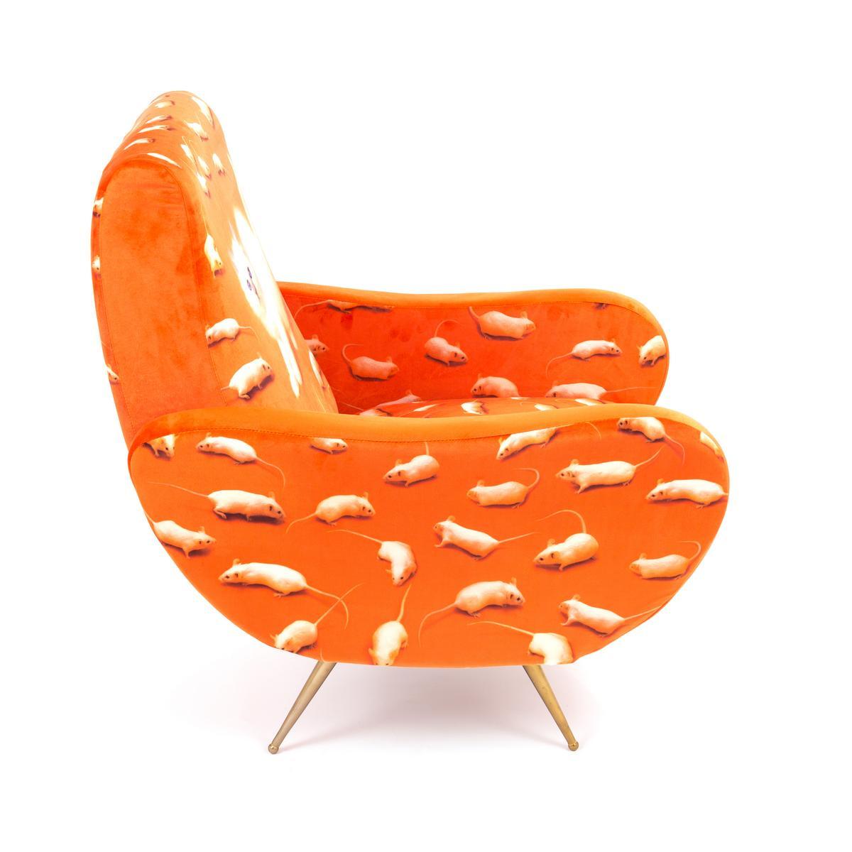 KITTEN Fabric armchair with armrests